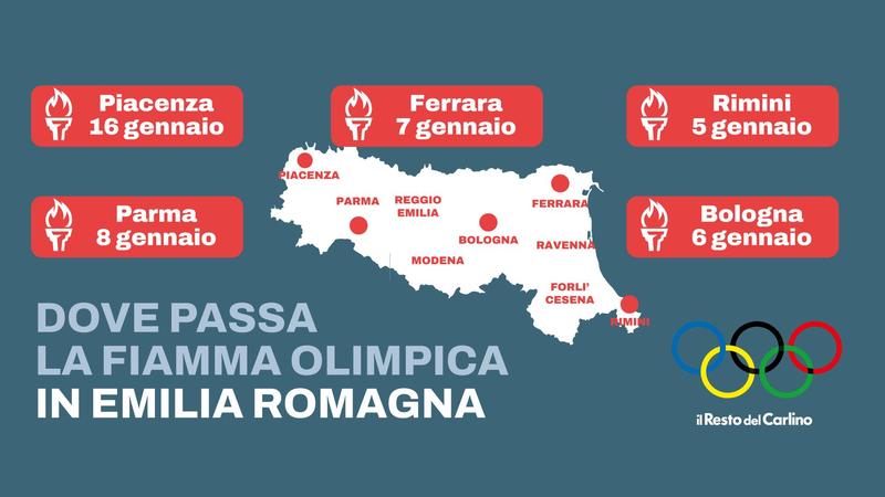 Fiamma olimpica in Emilia Romagna: il percorso nel 2026