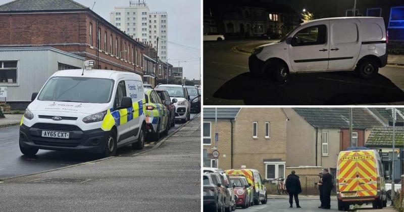 Men on the run after van carrying drugs crashes and exposes cannabis factory