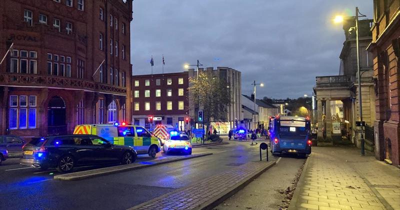 Pedestrian hit by bus in city centre