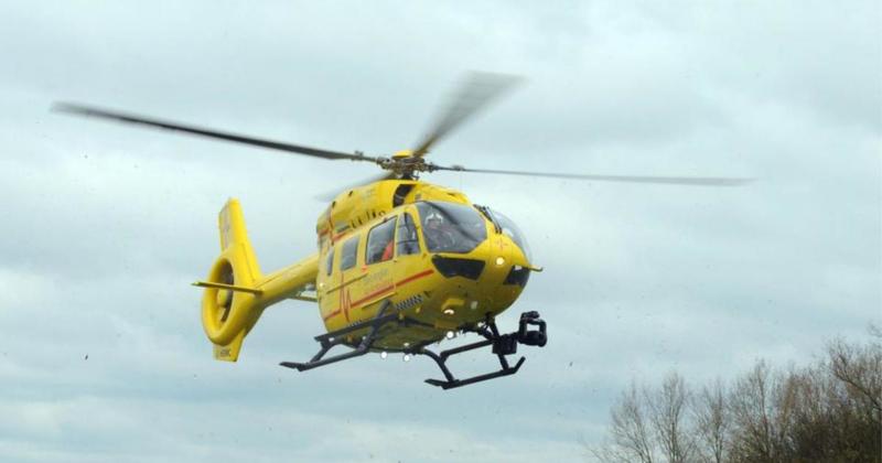 Air ambulance lands in town after man in 50s suffers medical emergency