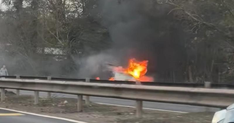 Car fire causing severe delays on A11 Car fire causing severe delays on A11