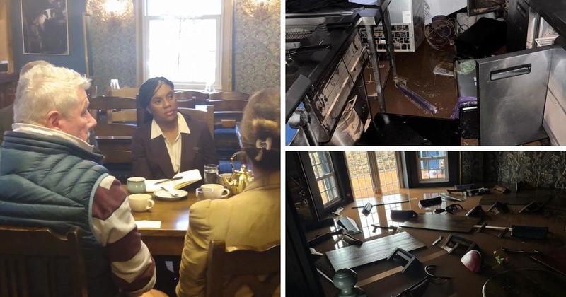 Kemi Badenoch questions support provided as she sees Storm Claudia flood damage Kemi Badenoch questions support provided as she sees Storm Claudia flood damage