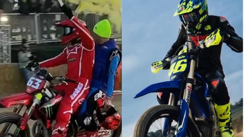 Valentino Rossi, emozioni alla 100 km dei Campioni: out il Dottore, vince Bagnaia. E che show Lucio Corsi... /