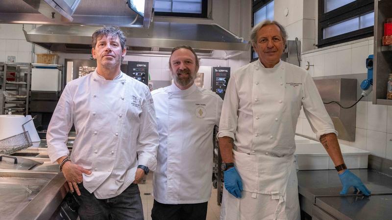 La Mantia, Battisti, Longhin: a Milano self service d’autore con gli chef per Gaza. “Il cibo non può essere un ricatto”