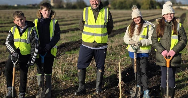 First trees planted for new public woodland near Norfolk village First trees planted for new public woodland near Norfolk village