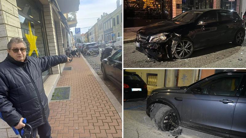 Fuga da film, in auto contromano: si schianta con 2 macchine. Lui bloccato, l’amico fugge