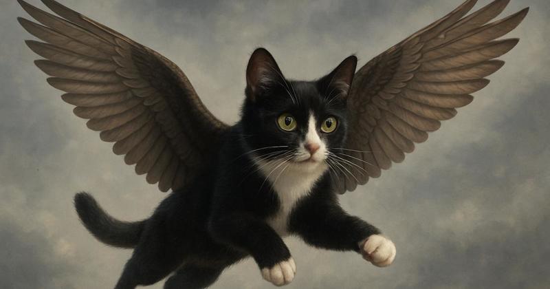 Yes, this is my cat. Flying. But do we really want to bust net zero for this AI slop?