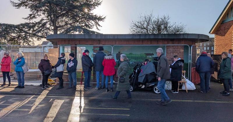 Protesters in stand off with demolition workers over fight to save 1950s bus stop