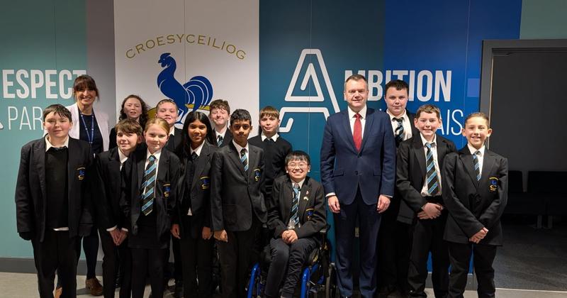 Torfaen MP visits school for UK Parliament Week