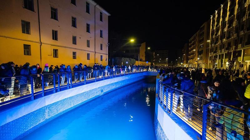 Il canale di via Riva Reno: 