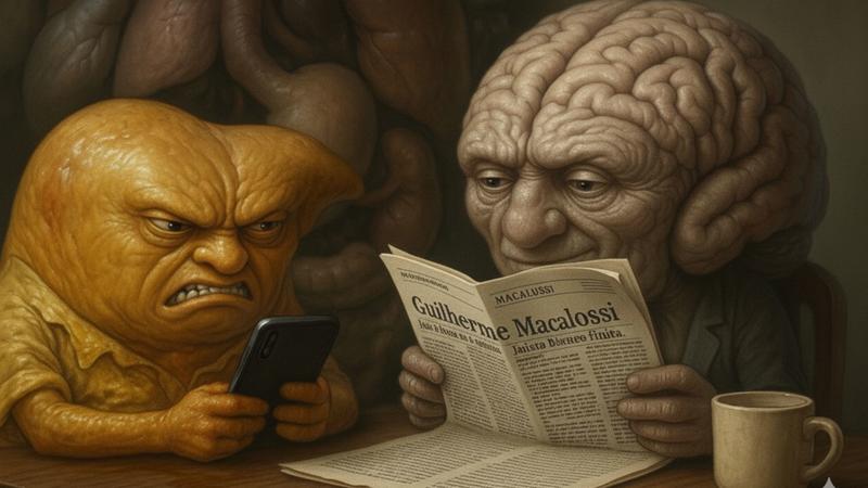 Fígado e Cérebro leem um texto de Guilherme Macalossi