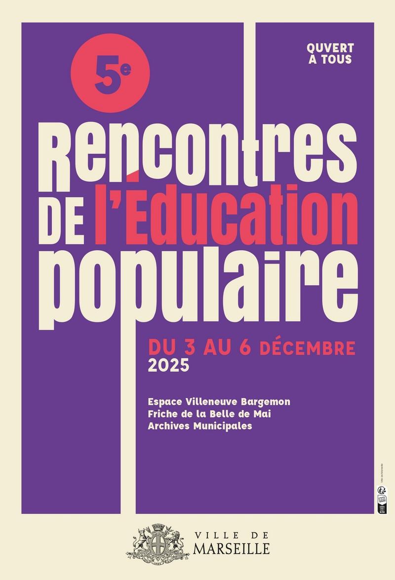Rencontres de L'Éducation Populaire du 3 au 6 décembre 2025 à Marseille