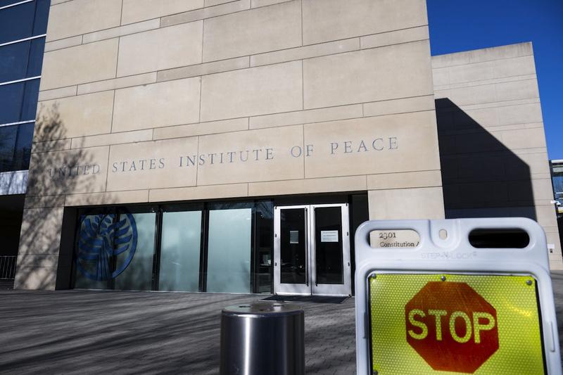 Trump Plasters His Own Name on U.S. Institute of Peace Headquarters