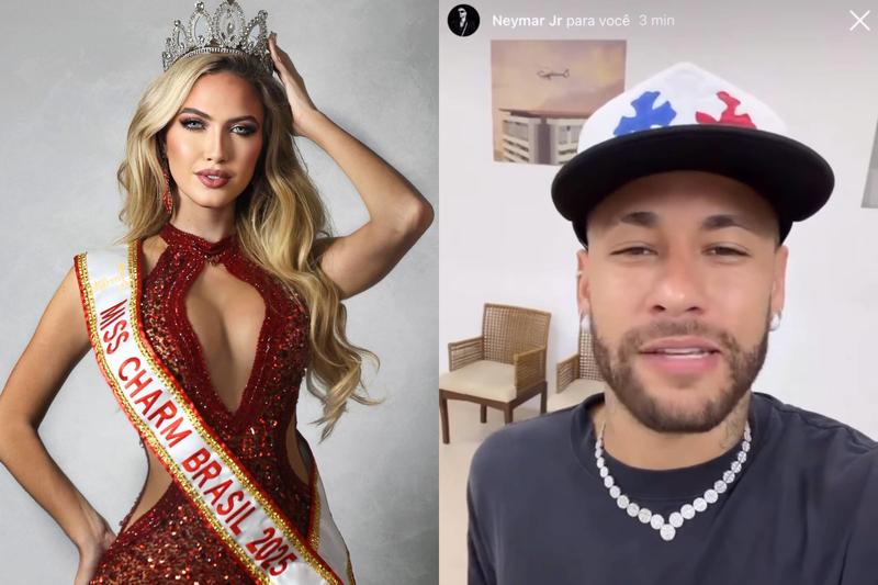 Neymar envia mensagem de apoio à carioca que disputa o Miss Charm 2025
