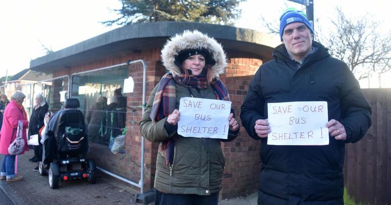 Battle to save bus shelter rumbles on as police called in