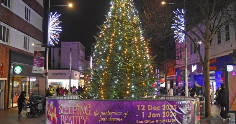 Festive spirit on display as town lights up for Christmas celebrations