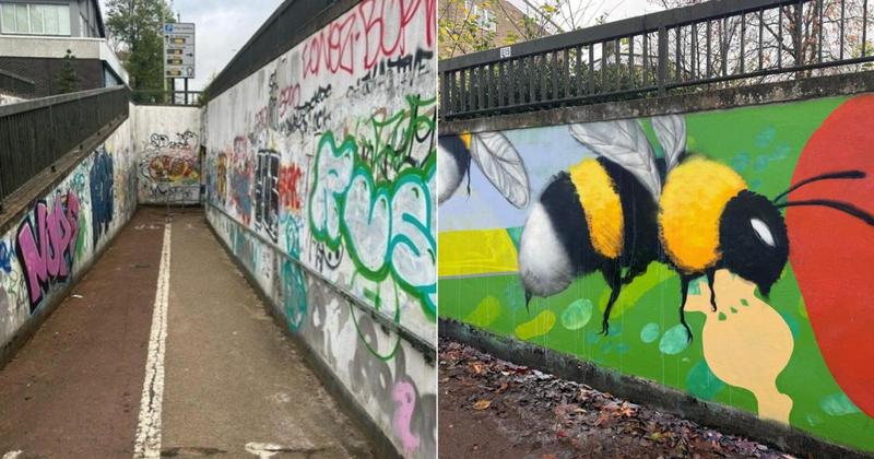 City underpass gets bold new look City underpass gets bold new look
