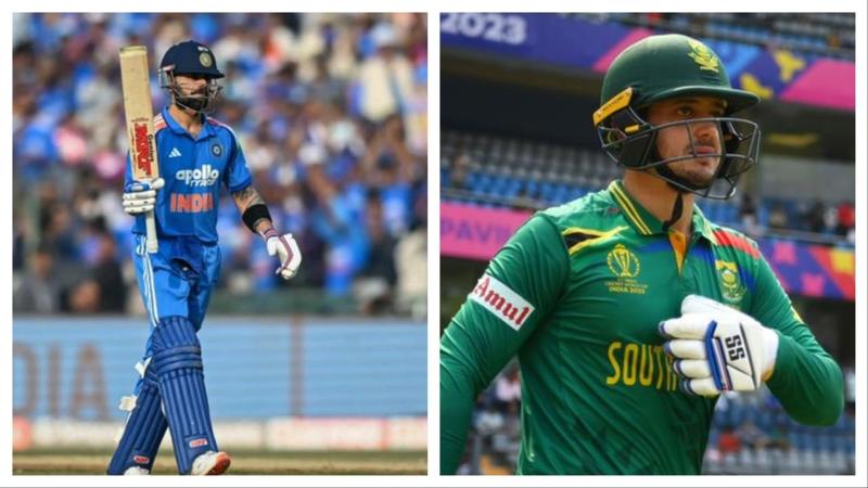 Virat Kohli’s celebration after Quinton de Kock wicket lights up social media - Watch