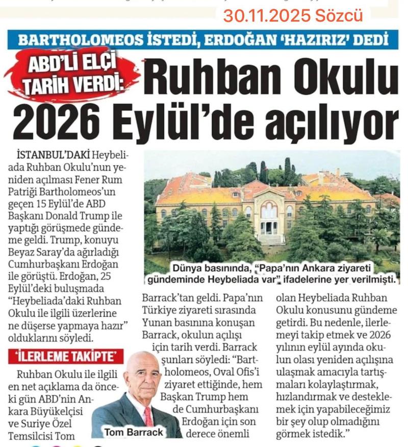 Ruhban Okulu neden açılıyor? Asıl hedef, Patrikhaneye “ekümeniklik” kazandırmak mı?