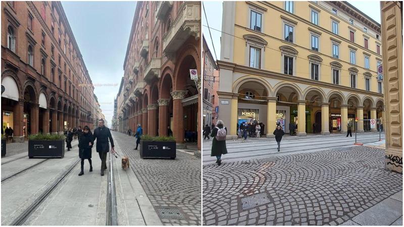 Via Indipendenza riaperta da via Goito a via Righi dopo i lavori del tram /