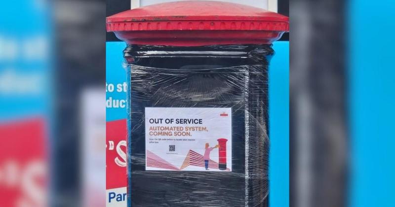 Why are postboxes in Norfolk being covered by black bags before Christmas?