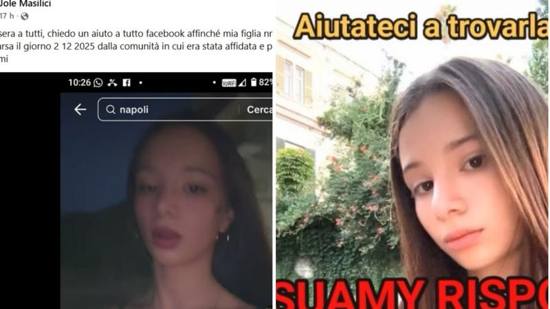 Portici, scomparsa la 16enne Suamy Rispoli: era affidata a una casa famiglia. L'appello social della mamma: «à fragile, aiutateci a trovarla» Portici, scomparsa la 16enne Suamy Rispoli: era affidata a una casa famiglia. L'appello social della mamma: «à fragile, aiutateci a trovarla»