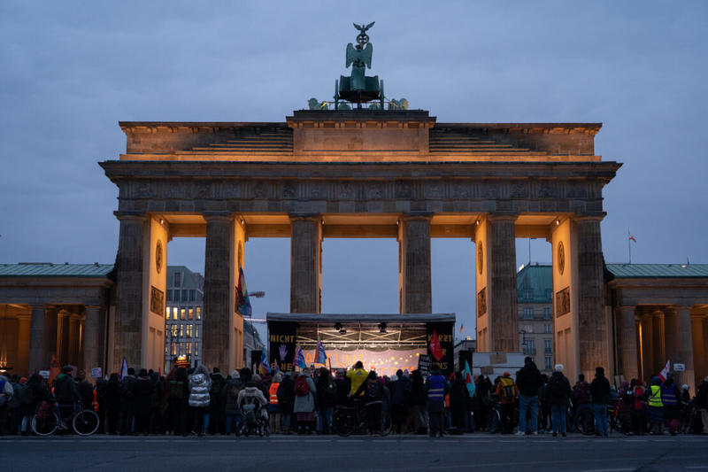 Two Very Different Demonstrations in Berlin