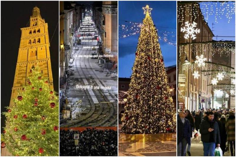 Come sono le città dell'Emilia Romagna illuminate per Natale