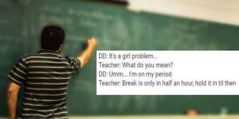 Mom shares shock over male teacher telling her 15-year-old to 'hold in' her period