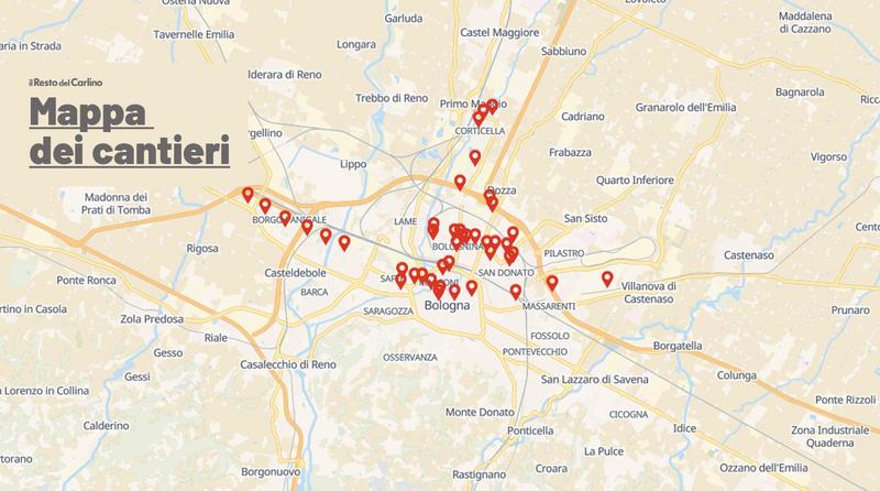 Bologna, la mappa dei cantieri dal 9 dicembre: tutto quello che c'è da sapere