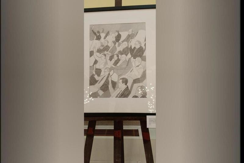 РАН нарисовали: на Общем собрании представили быстрые зарисовки академиков