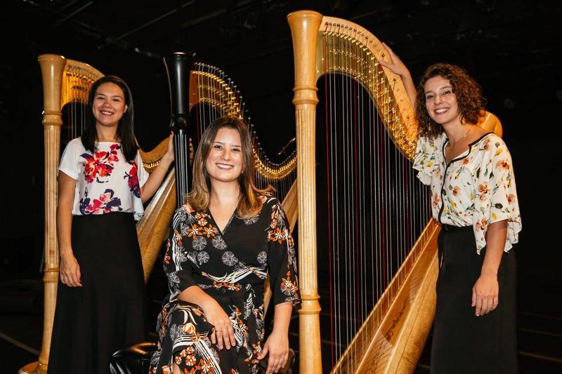 São Paulo Harp Trio executa obras de Brahms e Pixinguinha em concerto gratuito