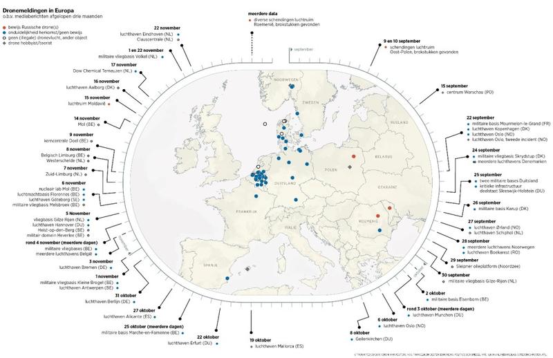Lo que sabemos, de momento, sobre los 61 avistamientos de drones