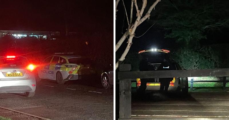 Police rush to village road