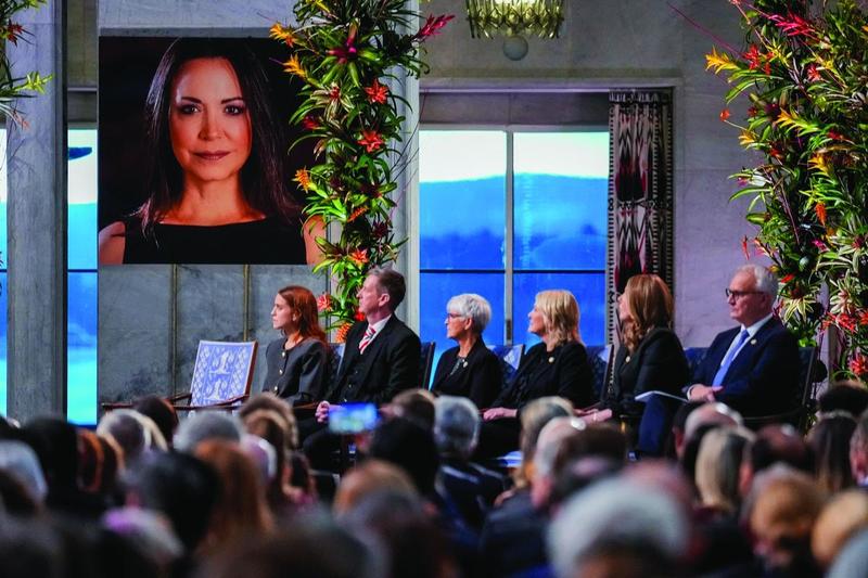 María Corina Machado non ritira il premio Nobel: «È in fuga dal Venezuela» María Corina Machado non ritira il premio Nobel: «È in fuga dal Venezuela»