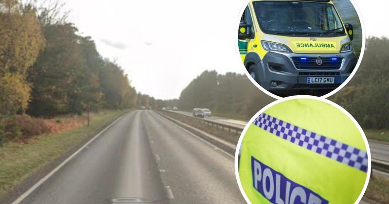 A11 partly closed after crash