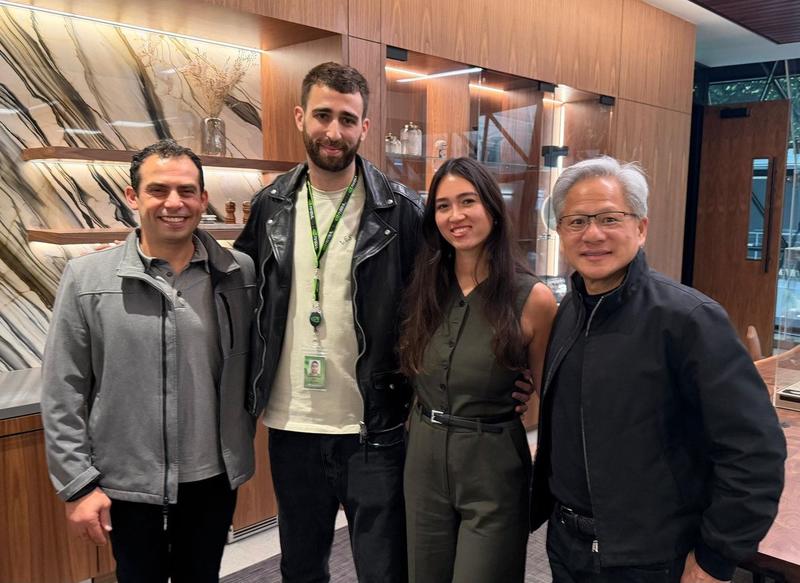 Freed hostage and NVIDIA employee Avinatan Or meets CEO Jensen Huang