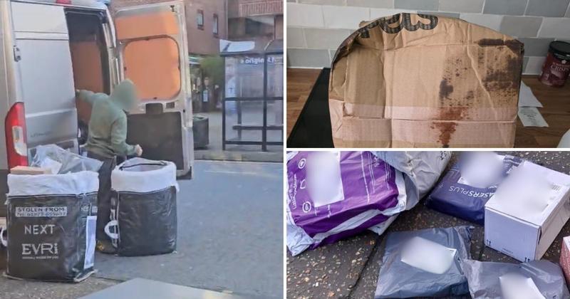 Evri delivery driver sacked after manhandling Christmas parcels Evri delivery driver sacked after manhandling Christmas parcels