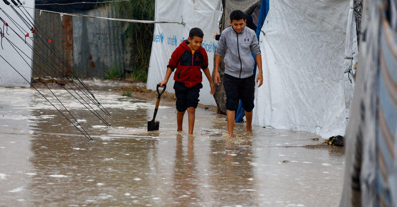 UN agency warns displaced Gazans face floods, as emergency supplies blocked