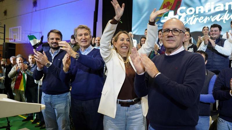 Directo | Feijóo ofrece un mitin con Guardiola en pleno ecuador de la campaña en Extremadura