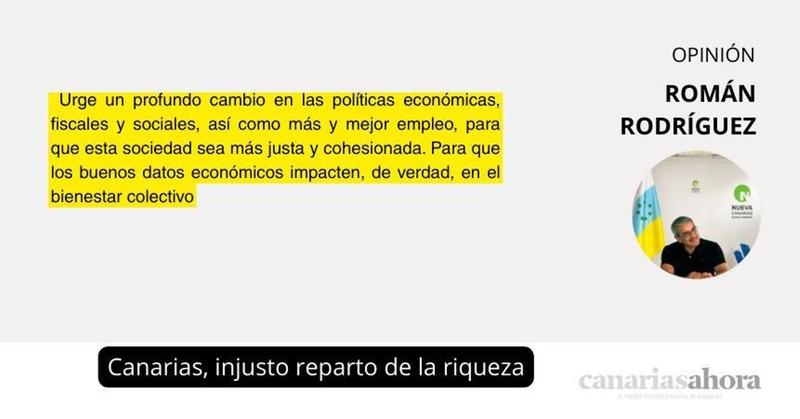 Canarias, injusto reparto de la riqueza