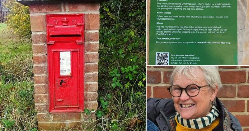 Royal Mail urges villagers to use post box... despite it being stolen months ago Royal Mail urges villagers to use post box... despite it being stolen months ago