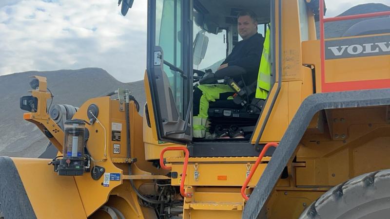 La anleggsmaskiner gå på diesel