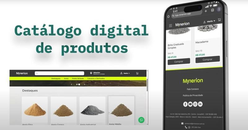 Minerion lança primeiro e-commerce do mundo para o setor de mineração