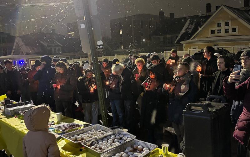 Brown U students mark Hanukkah in shadow of campus shooting, terror in Sydney