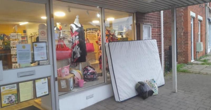 Dirty mattress is latest 'useless' item dumped outside shop