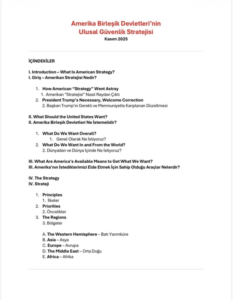 ABD’nin Yeni Güvenlik Stratejisinde Türkiye Nerede Duruyor?