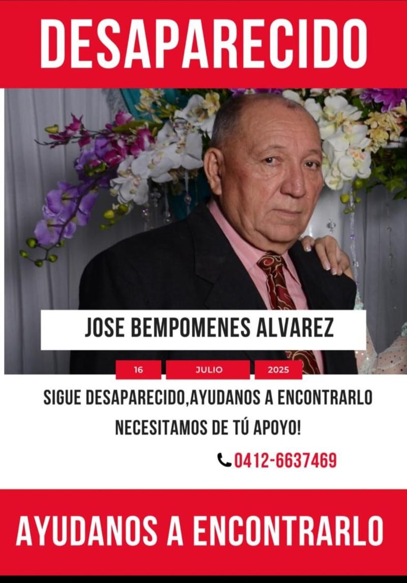 Motatán | Se cumplen 5 meses de la desaparición de «Pomo» Motatán | Se cumplen 5 meses de la desaparición de «Pomo»