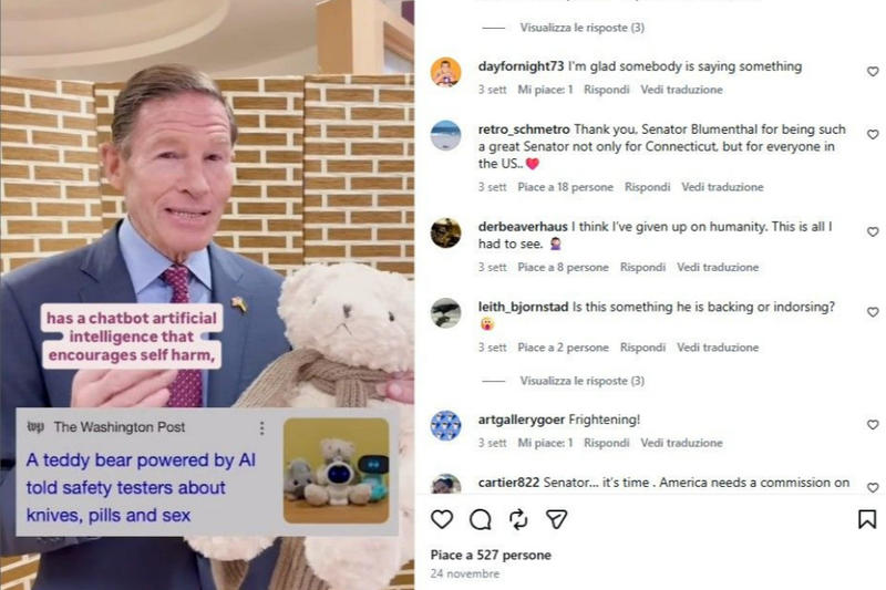 L’orsetto Kumma e gli altri giocattoli con l'IA che fanno paura