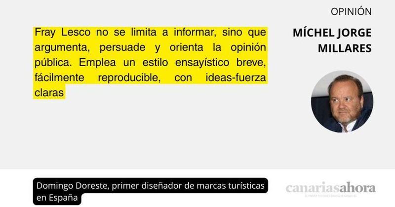 Domingo Doreste, primer diseñador de marcas turísticas en España